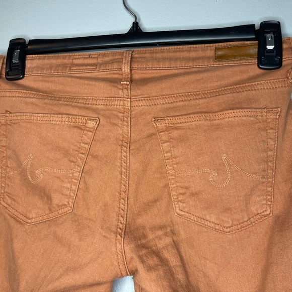 AG Adriano Goldschmied Stevie Ankle Jeans Burnt Orange Size 27 Slim Fit - Picture 10 of 14